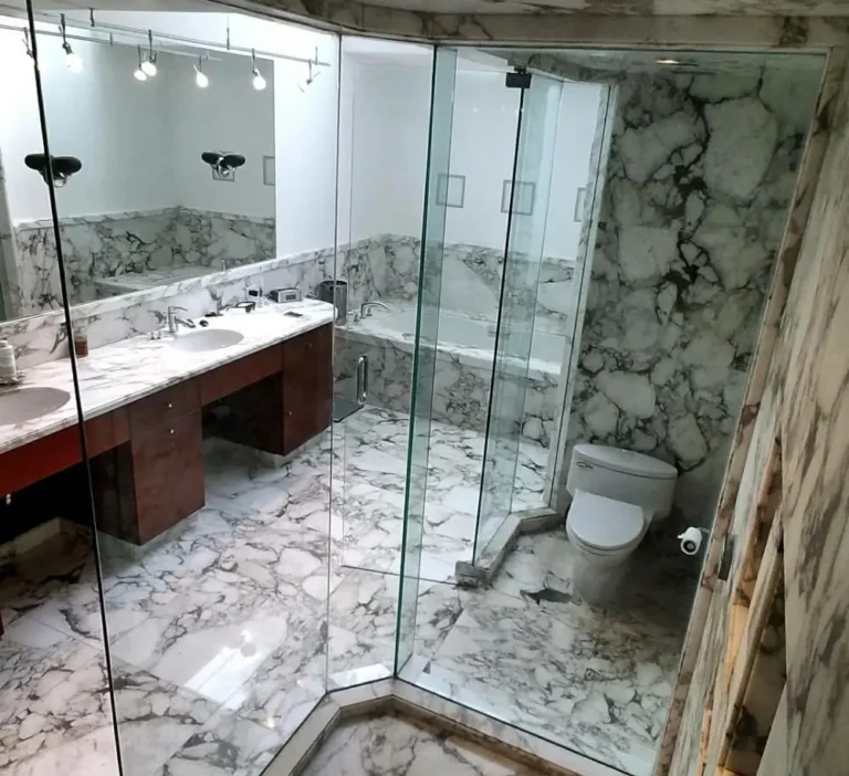 glass shower water stain removal