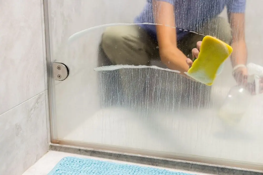 Water Stains on Shower Glass