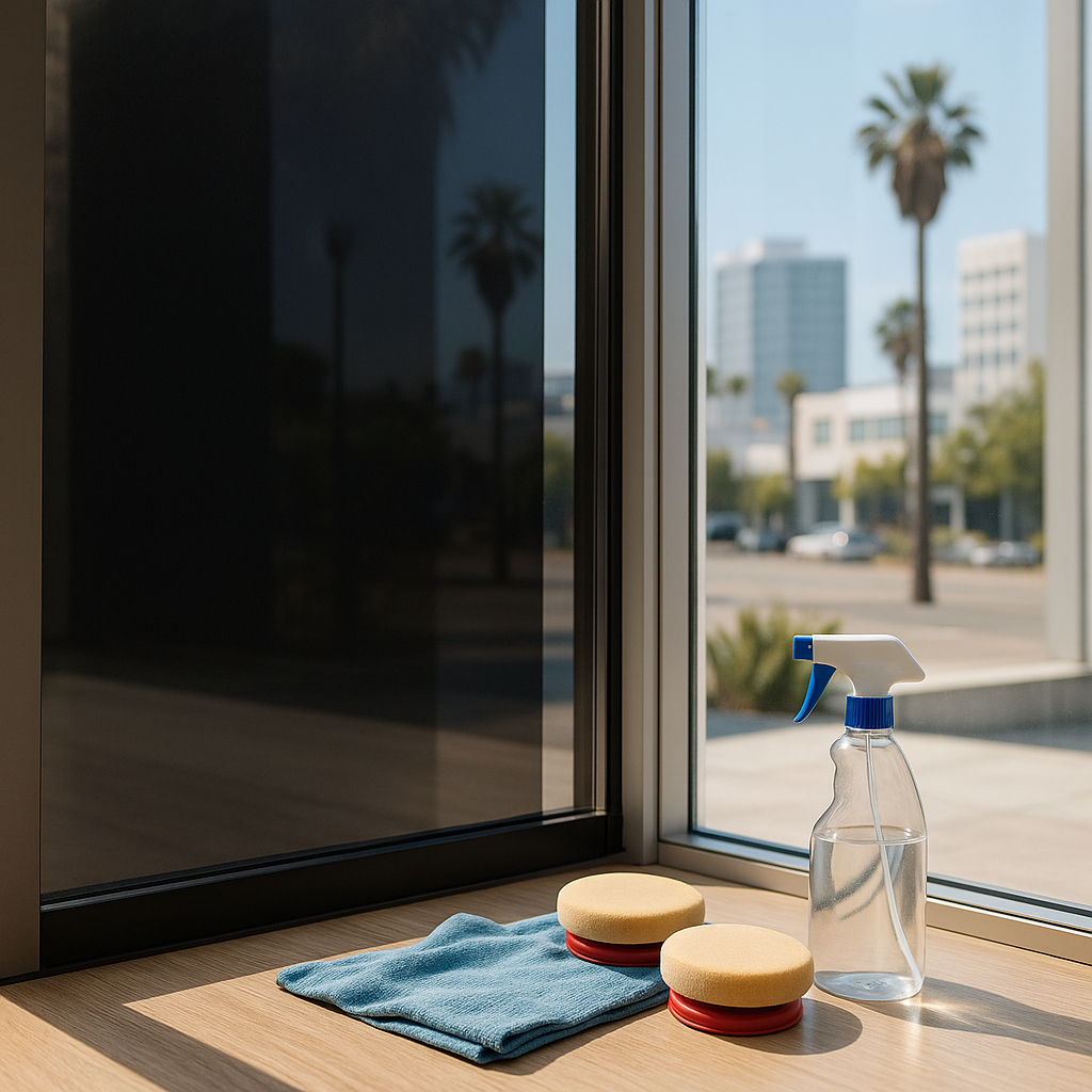 Illustration of Windows privacy film & protective film installation Best 7 Fast Office Window Film Solutions