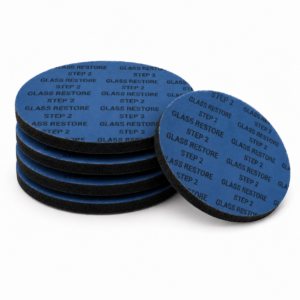 Step 2 glass polishing pads 5-pack for medium glass damage and professional glass restoration