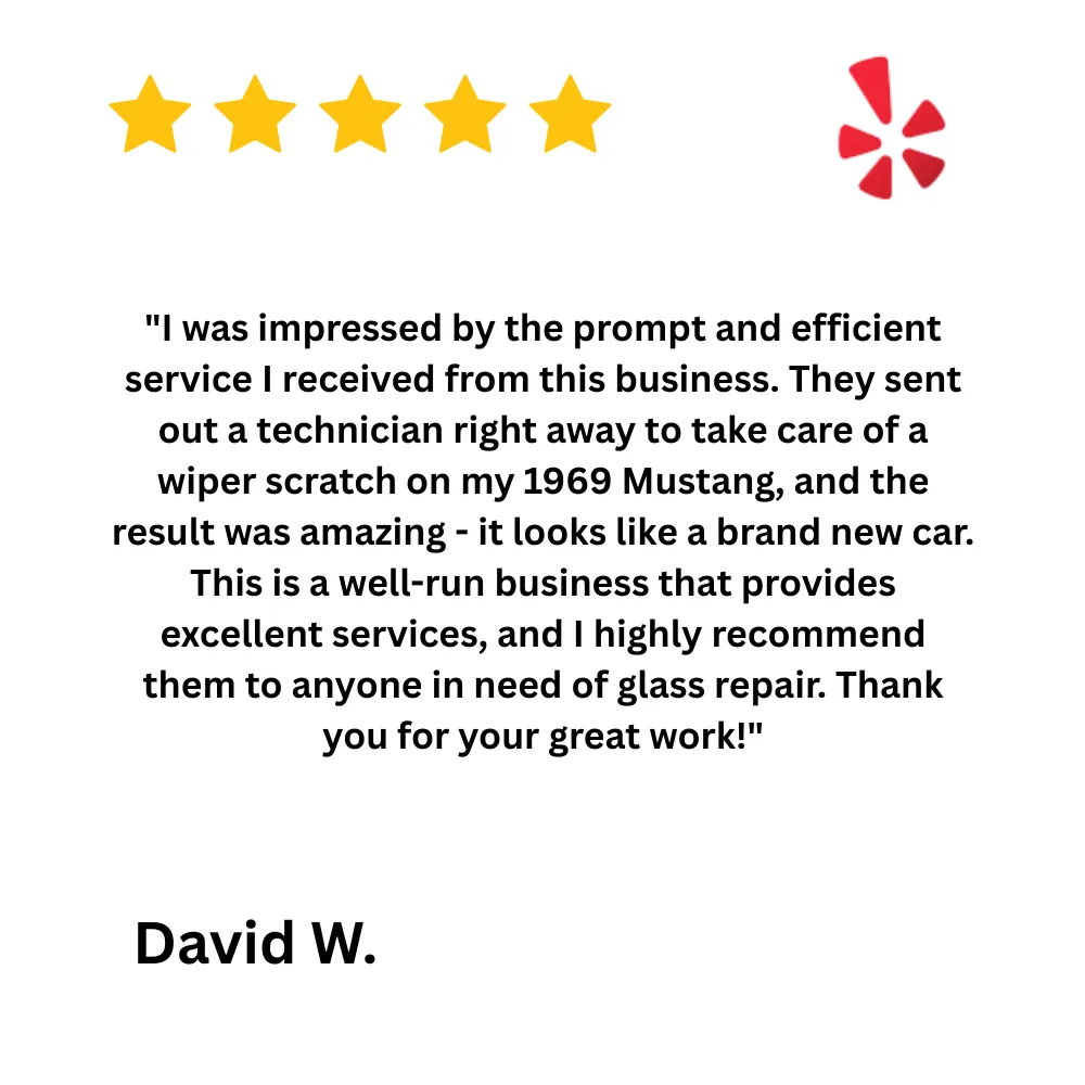 Customer review after the glass scratch removal & fix